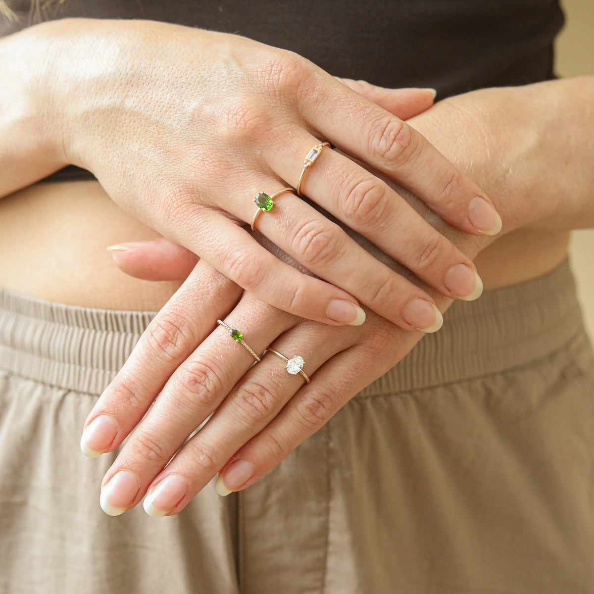 Peggy Oval Diamond 0.7 ct ring | 9K