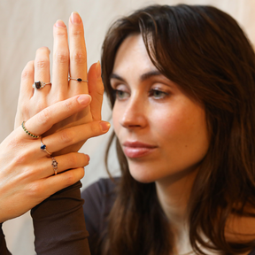 Tanja Sapphire Diamond ring | 9K